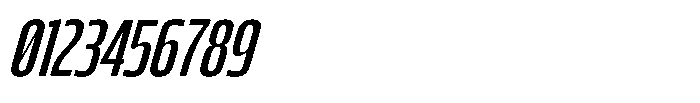 Bratva Light Slant Font OTHER CHARS
