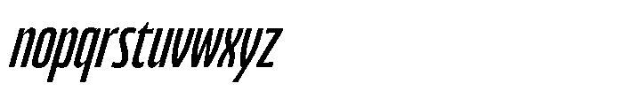 Bratva Light Slant Font LOWERCASE