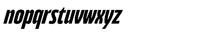 Bratva Medium Slant Font LOWERCASE
