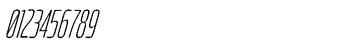 Bratva Narrow Slant Font OTHER CHARS
