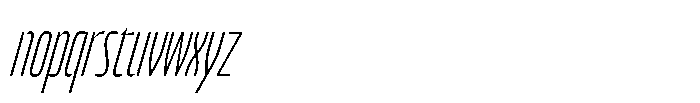 Bratva Narrow Slant Font LOWERCASE