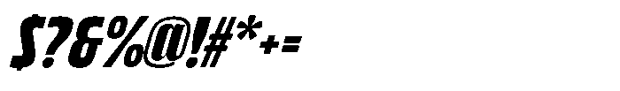 Bratva Semi Bold Slant Font OTHER CHARS