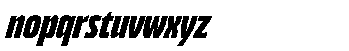 Bratva Semi Bold Slant Font LOWERCASE