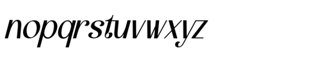 Braunch Italic Font LOWERCASE