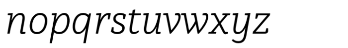 Brava Slab Light Italic Font LOWERCASE