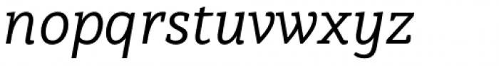 Brava Slab Regular Italic Font LOWERCASE