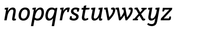 Brava Slab Semi Bold Italic Font LOWERCASE