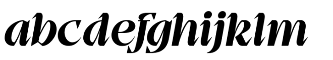 Brave Hunter Italic Font LOWERCASE