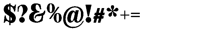 Bravellion Black Condensed Font OTHER CHARS
