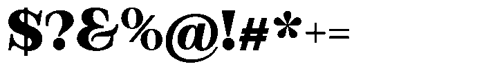 Bravellion Black Expanded Font OTHER CHARS