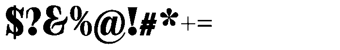 Bravellion Black Extra Condensed Font OTHER CHARS