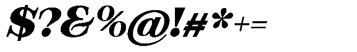 Bravellion Black Extra Expanded Italic Font OTHER CHARS