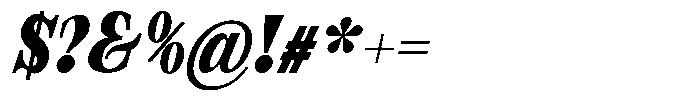 Bravellion Black Ultra Condensed Italic Font OTHER CHARS