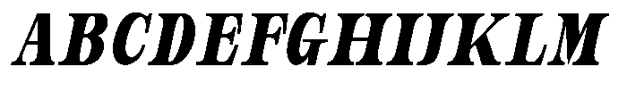 Bravellion Black Ultra Condensed Italic Font UPPERCASE