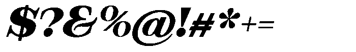 Bravellion Black Ultra Expanded Italic Font OTHER CHARS