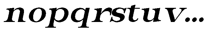 Bravellion Bold Extra Expanded Italic Font LOWERCASE