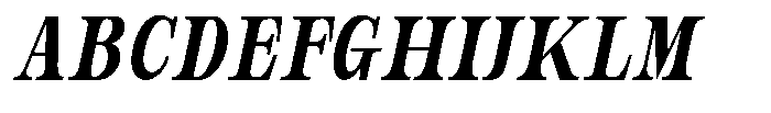 Bravellion Bold Ultra Condensed Italic Font UPPERCASE