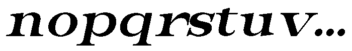 Bravellion Bold Ultra Expanded Italic Font LOWERCASE
