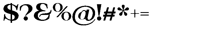 Bravellion Bold Ultra Expanded Font OTHER CHARS