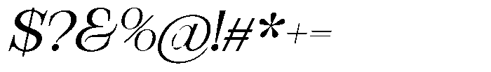 Bravellion Expanded Italic Font OTHER CHARS