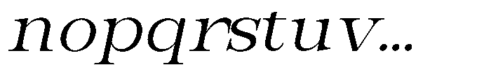 Bravellion Expanded Italic Font LOWERCASE