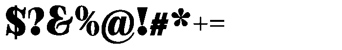 Bravellion Extra Black Condensed Font OTHER CHARS