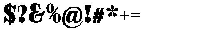 Bravellion Extra Black Extra Condensed Font OTHER CHARS