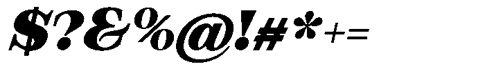 Bravellion Extra Black Extra Exp Italic Font OTHER CHARS