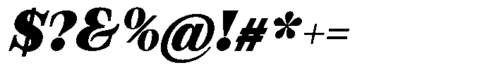Bravellion Extra Black Italic Font OTHER CHARS