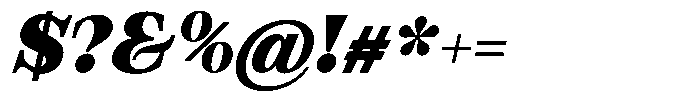 Bravellion Extra Black Sem Exp Italic Font OTHER CHARS