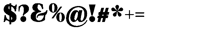 Bravellion Extra Black Semi Condensed Font OTHER CHARS