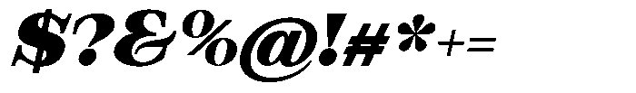 Bravellion Extra Black Ult Exp Italic Font OTHER CHARS