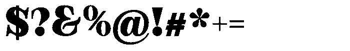 Bravellion Extra Black Font OTHER CHARS