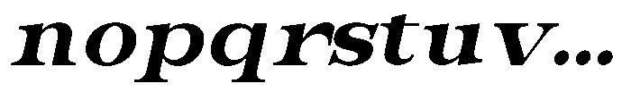Bravellion Extra Bold Extra Exp Italic Font LOWERCASE