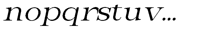 Bravellion Extra Expanded Italic Font LOWERCASE