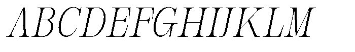 Bravellion Extra Light Condensed Italic Font UPPERCASE