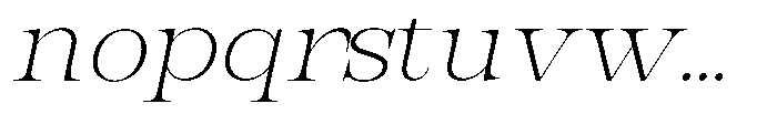 Bravellion Extra Light Expanded Italic Font LOWERCASE