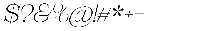 Bravellion Extra Light Extra Exp Italic Font OTHER CHARS