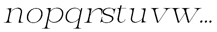 Bravellion Extra Light Extra Exp Italic Font LOWERCASE