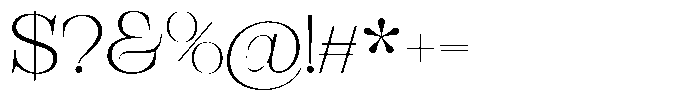Bravellion Extra Light Extra Expanded Font OTHER CHARS