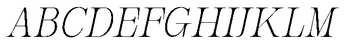 Bravellion Extra Light Sem Condensed Italic Font UPPERCASE