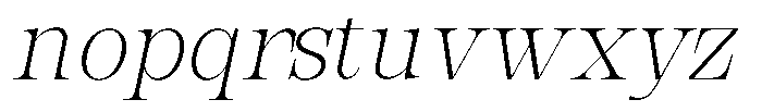 Bravellion Extra Light Sem Condensed Italic Font LOWERCASE