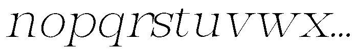 Bravellion Extra Light Sem Exp Italic Font LOWERCASE