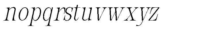 Bravellion Extra Light Ult Condensed Italic Font LOWERCASE