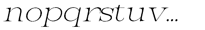 Bravellion Extra Light Ult Exp Italic Font LOWERCASE