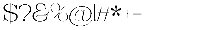 Bravellion Extra Light Ultra Expanded Font OTHER CHARS