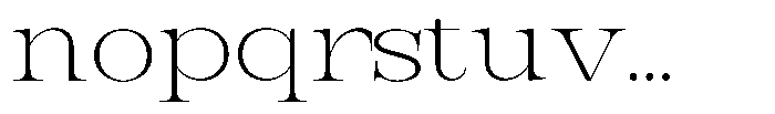 Bravellion Extra Light Ultra Expanded Font LOWERCASE