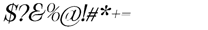 Bravellion Italic Font OTHER CHARS