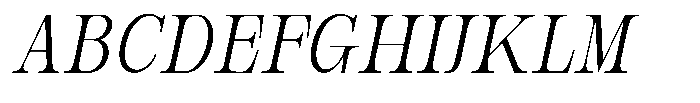 Bravellion Light Condensed Italic Font UPPERCASE