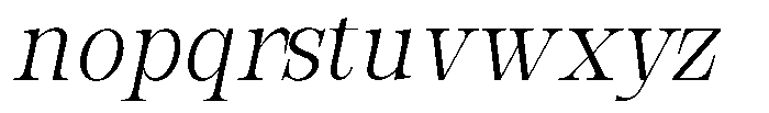 Bravellion Light Condensed Italic Font LOWERCASE